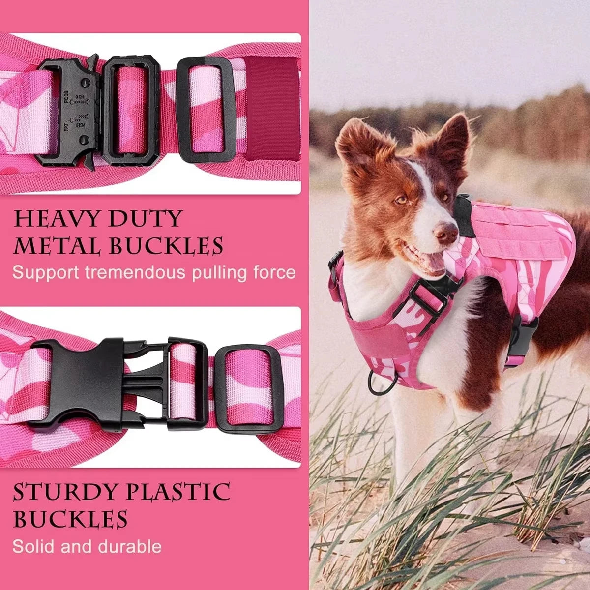 Harnais tactique MOLLE pour grand chien