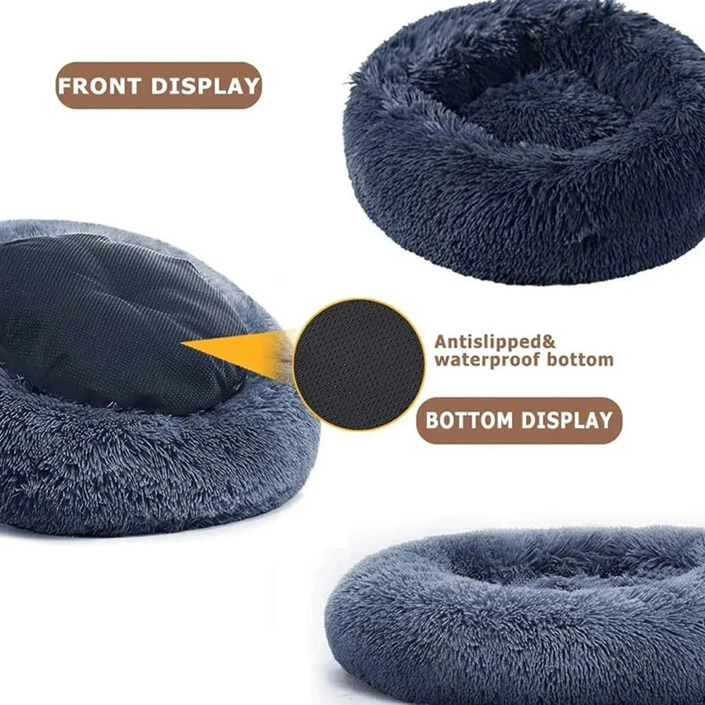 Panier rond moelleux en peluche
