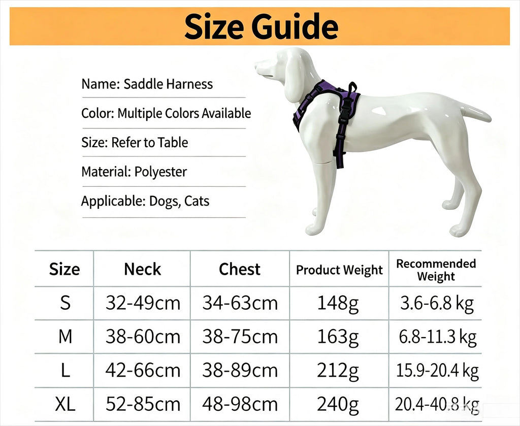 No Pull Front Clip Dog Harness with Reflective Strip, Adjustable Comfort Walking Vest Harness with Soft Handle, Escape Proof Pet Strap for Medium Large Dogs Daily Walking Training