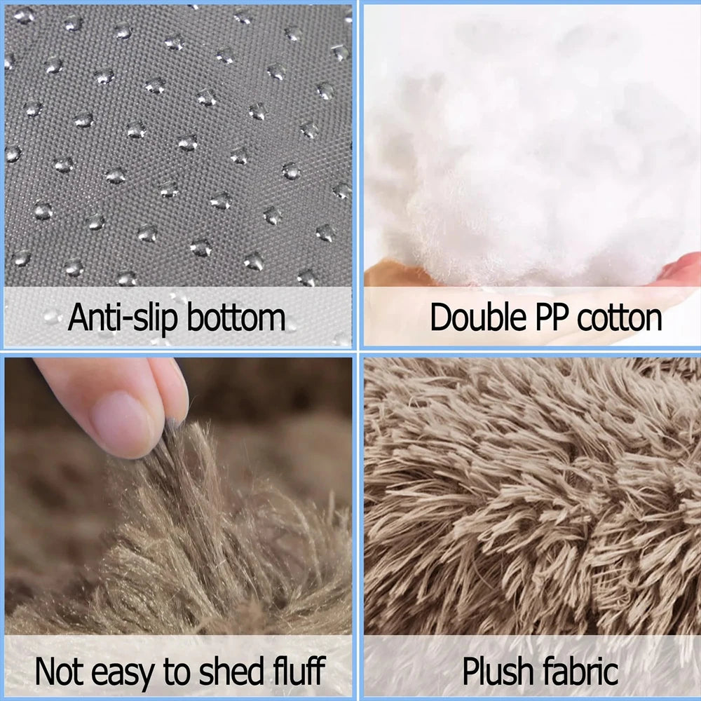 Panier rond moelleux en peluche