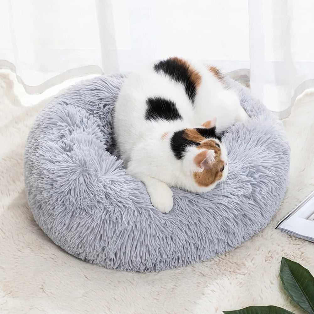 Panier rond moelleux en peluche