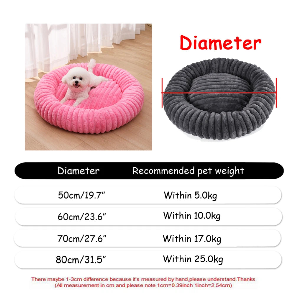 Panier rond moelleux en peluche