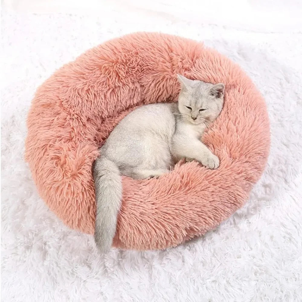 Panier rond moelleux en peluche