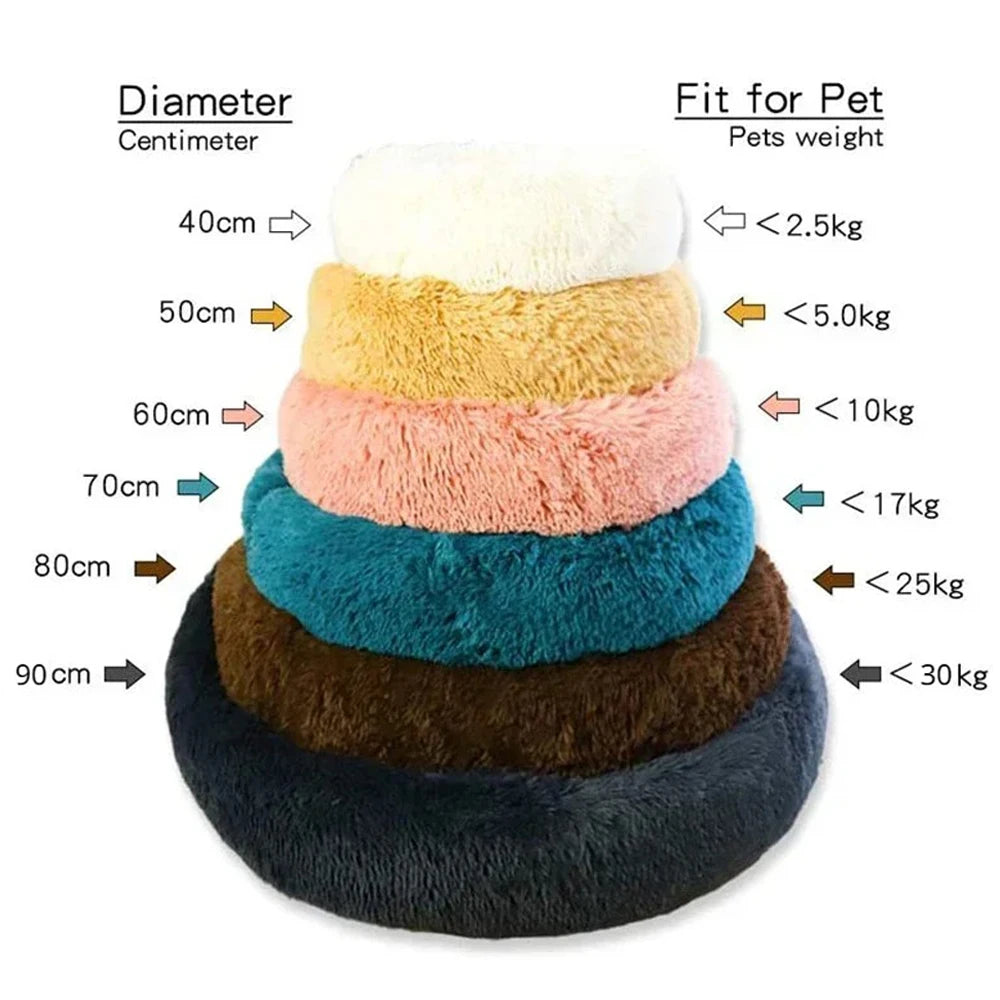 Panier rond moelleux en peluche