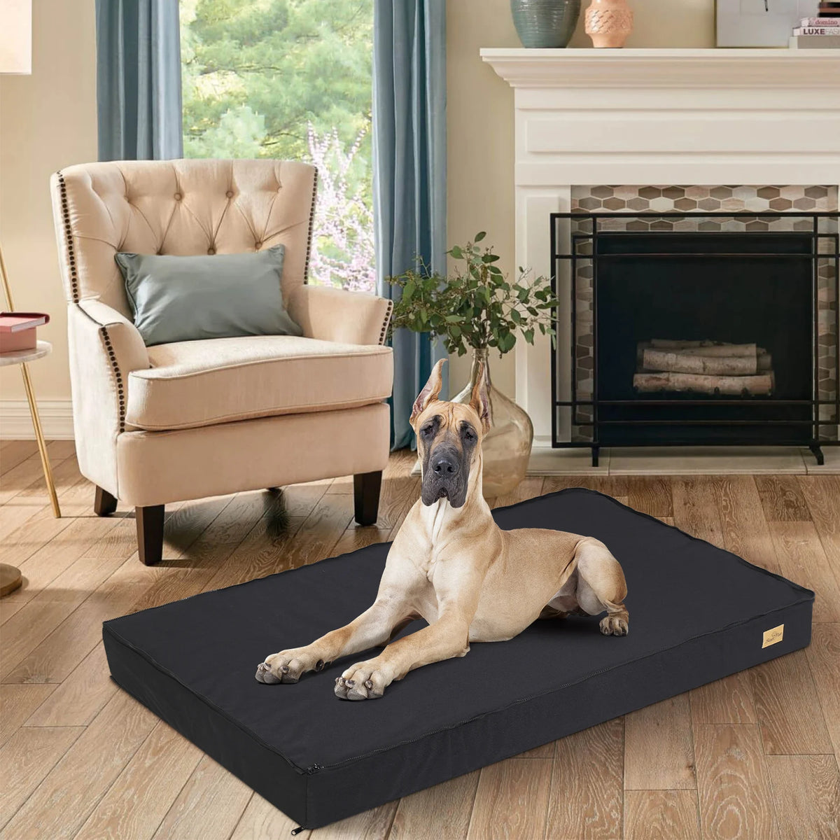 Matelas épais en mousse, housse peluche amovible