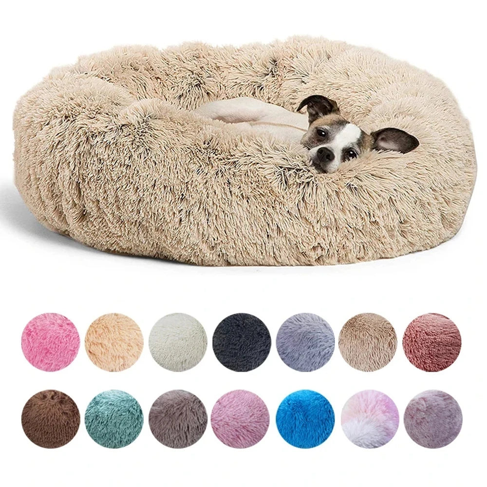 Panier rond moelleux en peluche