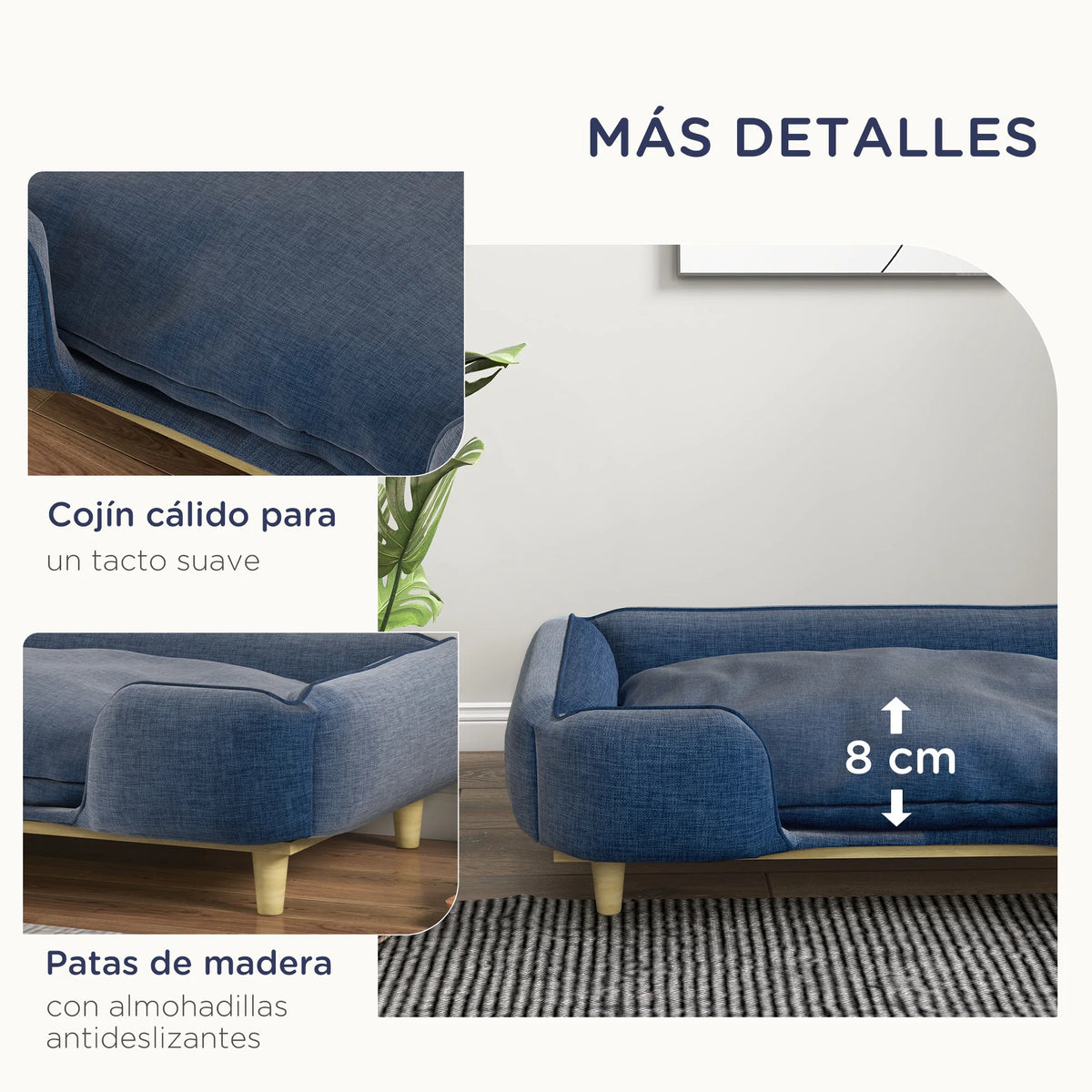 Canapé surélevé pour grand chien, coussin lavable