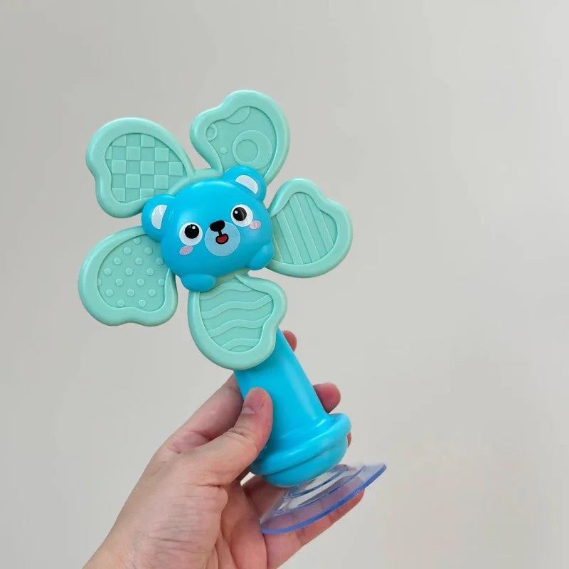 Random Color 1 Piece Animal Suction Cup Windmill Spinning Toy, Baby Teething Sensory Toy, High Chair Suction Cup Feeding Tool, Newborn Soothing Tactile Early Education Aid, Baby Developmental Toy, Full-Month Gift