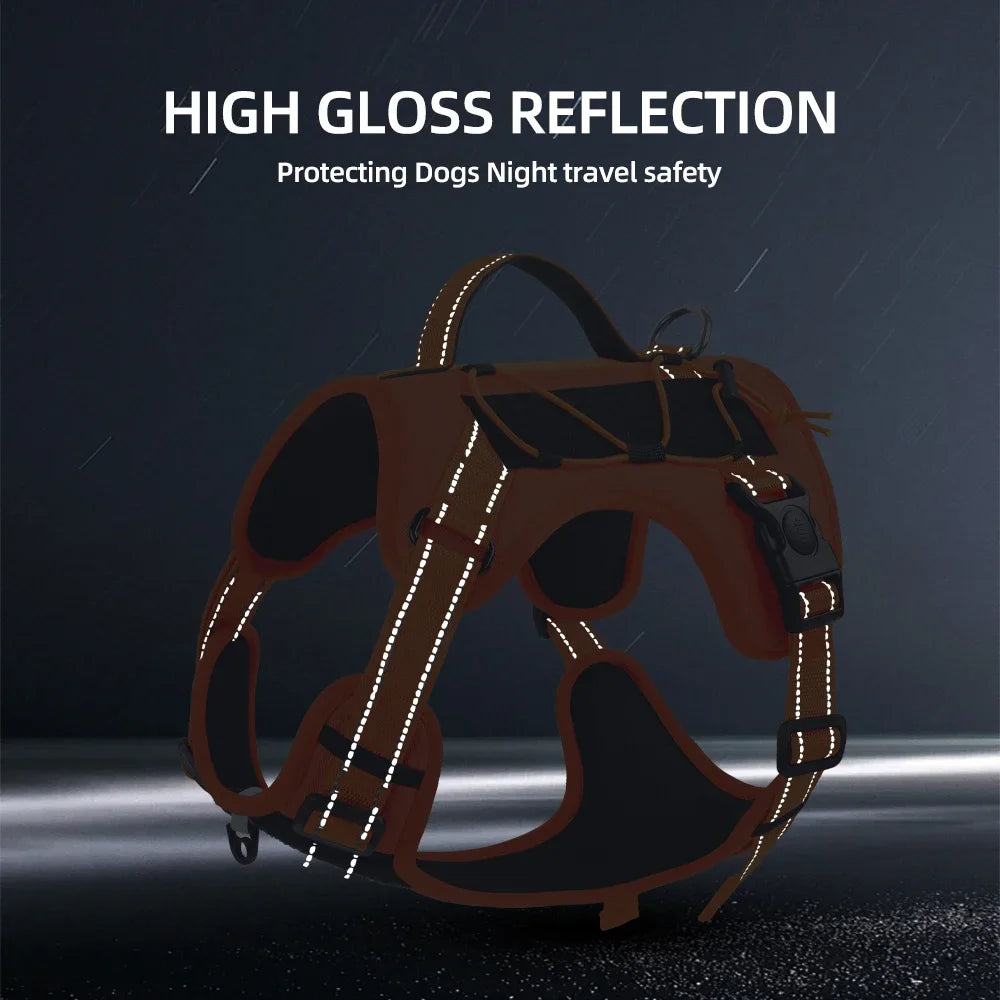 Dog Tactical Chest Harness Multifunctional Undershirt Reflective Dog Chest Harness Explosion-Proof Dog Chest Harness