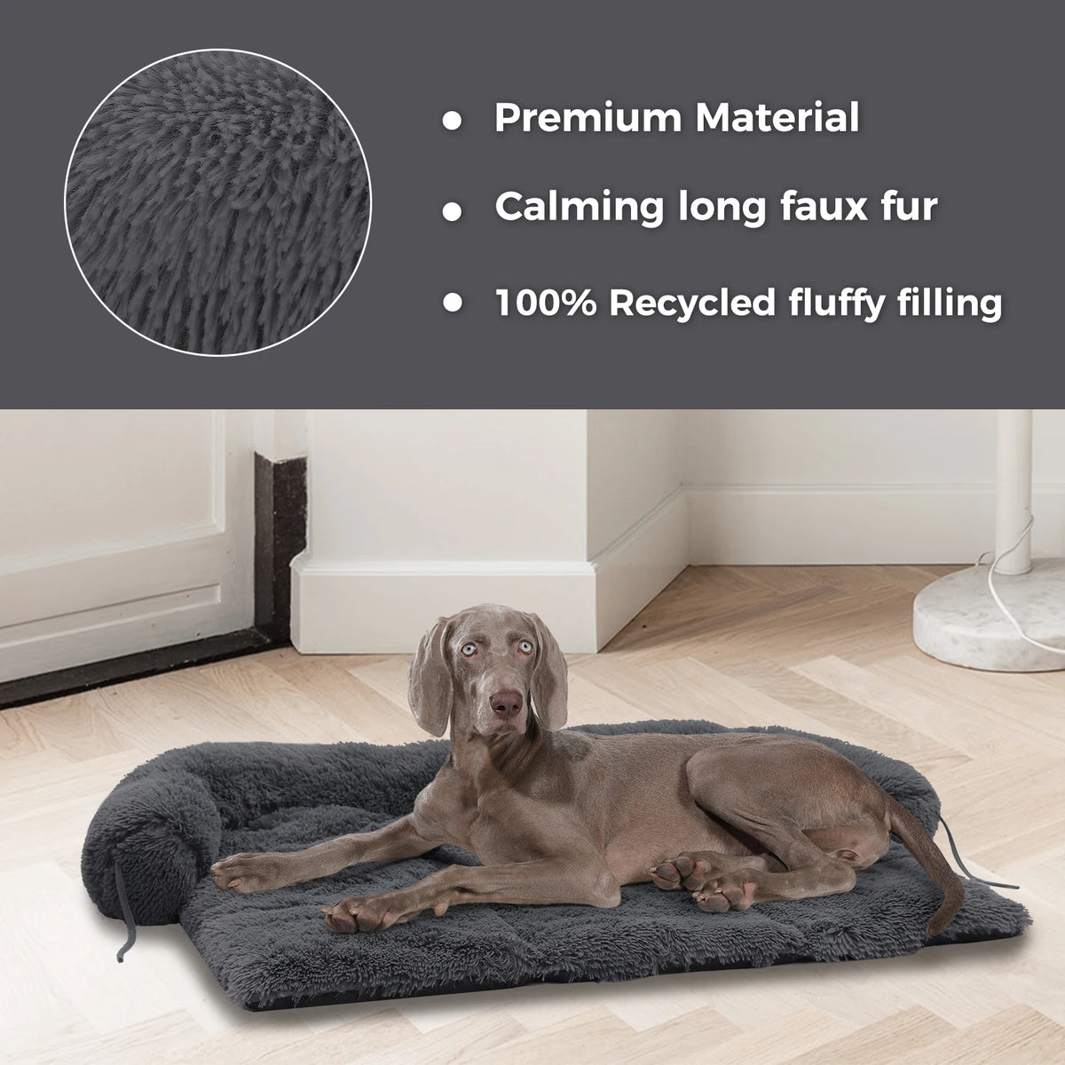 Tapis protège-canapé en fourrure longue
