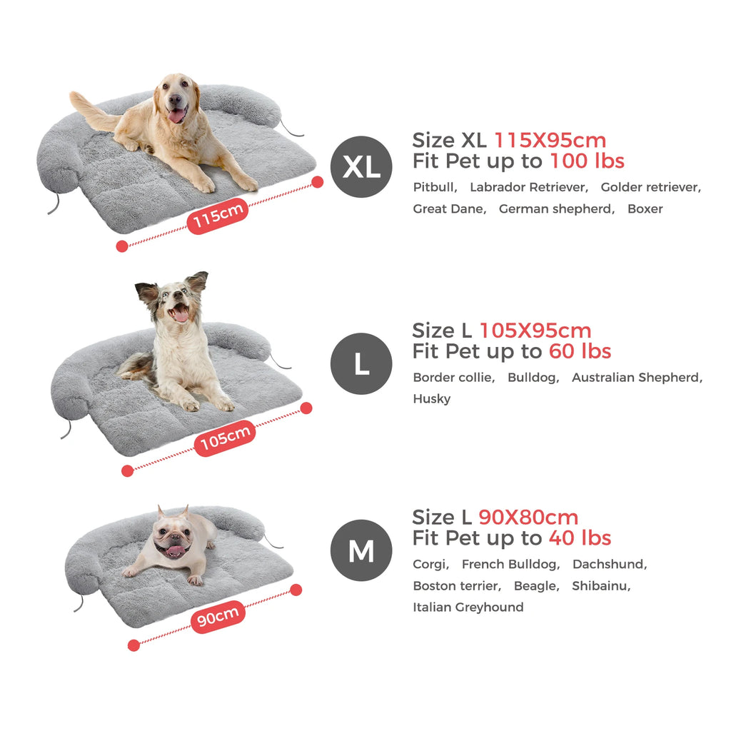 Tapis protège-canapé en fourrure longue