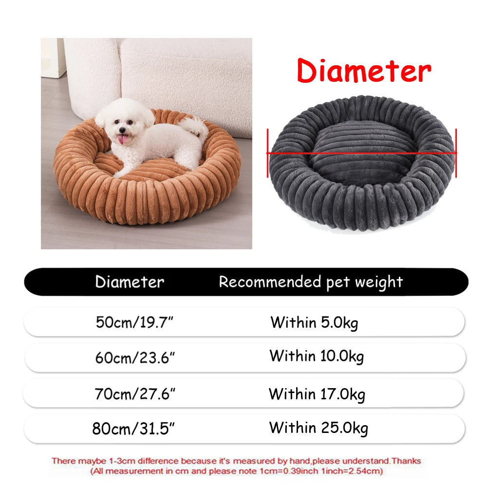 Panier rond moelleux en peluche