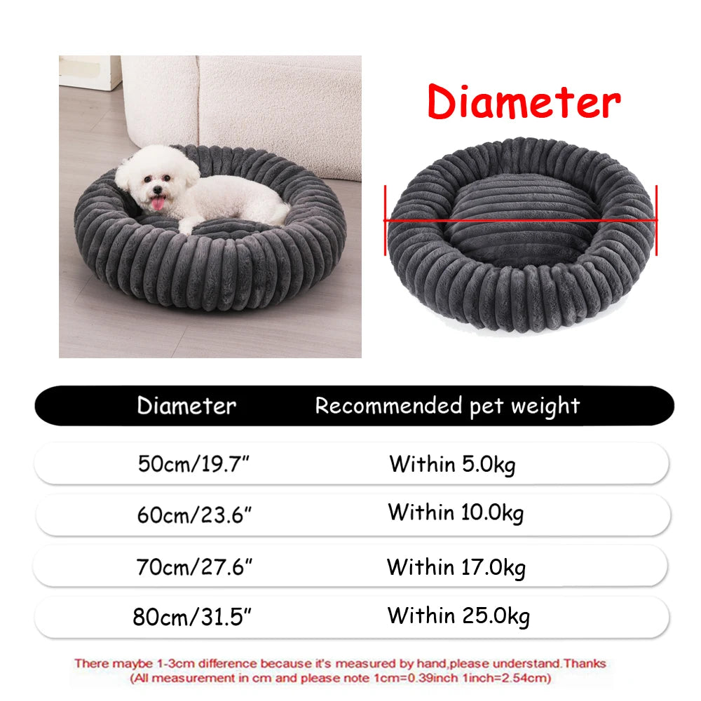 Panier rond moelleux en peluche