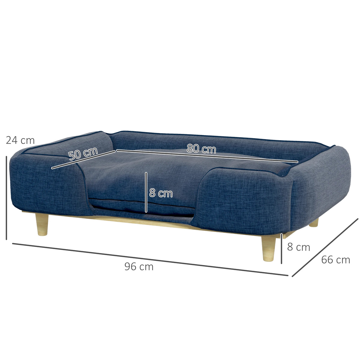 Canapé surélevé pour grand chien, coussin lavable